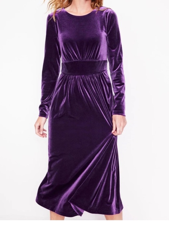 Boden Dresses & Skirts - Boden Thea purple velvet midi dress NWT